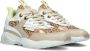 Vingino dy II leren sneakers met dierenprint beige multi - Thumbnail 4