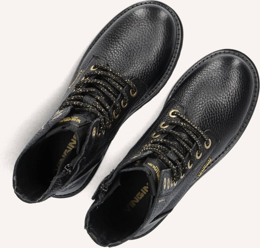 Vingino Shirley Veterboots zwart Leer