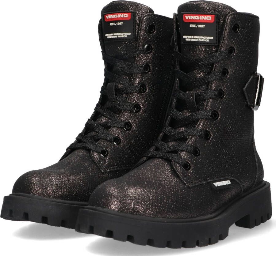 Vingino VIN825590-791 Meisjes Biker Boots Multicolor Leer Veters