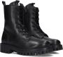 Vingino VIN825581-589 Meisjes Biker Boots Zwart Leer Veters - Thumbnail 1