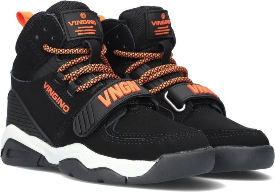 VINGINO Raoul Mid leren sneakers zwart Jongens Leer Meerkleurig 29