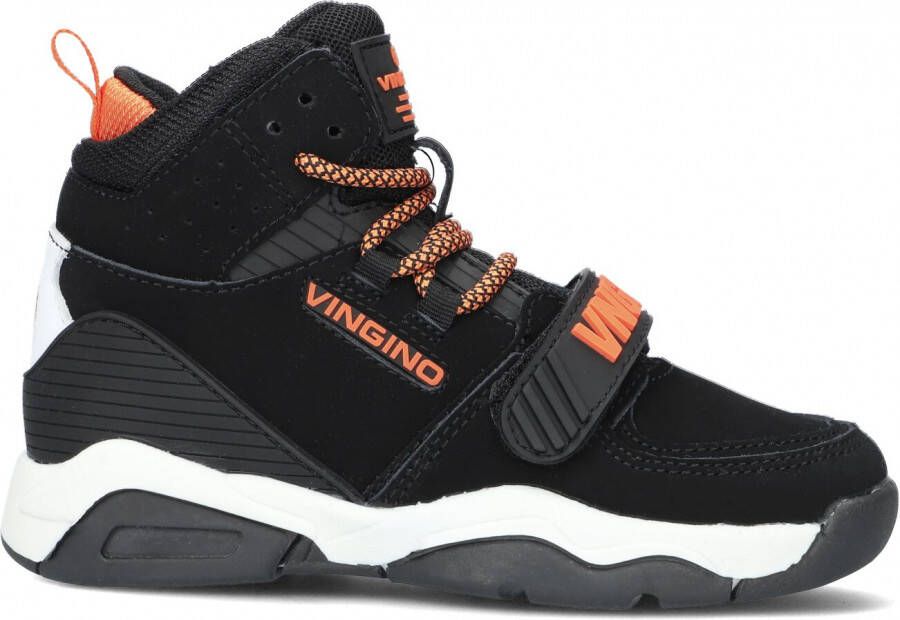VINGINO Raoul Mid leren sneakers zwart Jongens Leer Meerkleurig 33