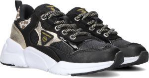 Vingino Beau Lage sneakers Leren Sneaker Meisjes Kids Zwart