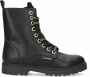 VINGINO Eva High veterboots zwart Imitatieleer Effen 30 - Thumbnail 1