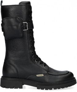 Vingino Zwarte Veterboots Lizzy