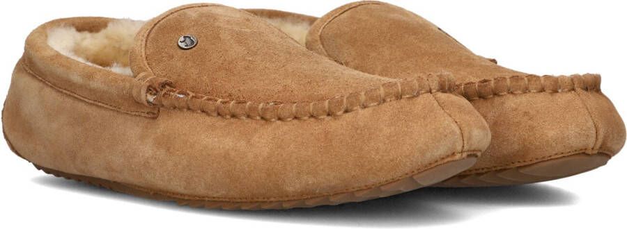 WARMBAT Pantoffels Heren Earlwood Maat: 43 Materiaal: Suède Kleur: Cognac