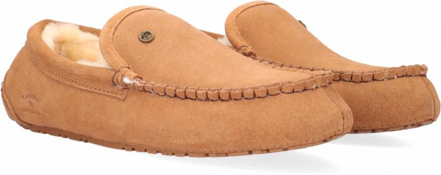 WARMBAT Pantoffels Heren Earlwood Maat: 41 Materiaal: Suède Kleur: Cognac