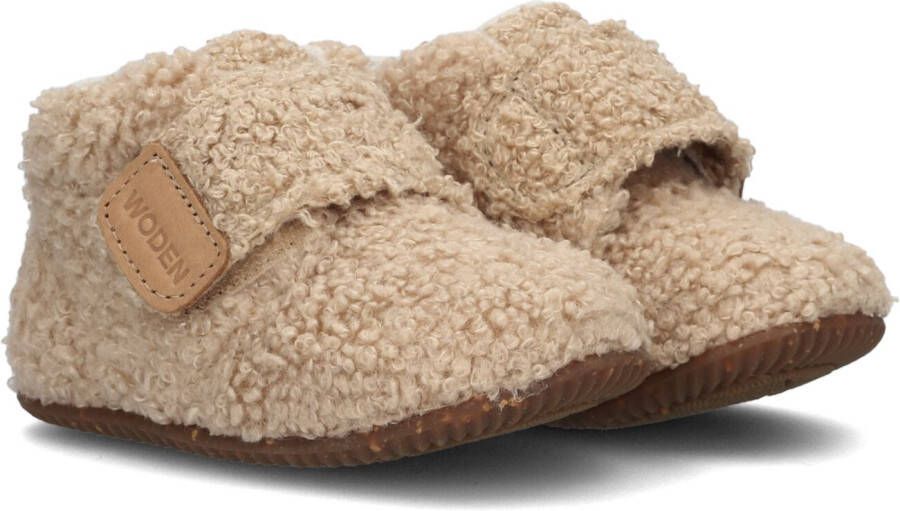 Woden Kim Teddy Babyschoenen Babyslofjes Beige