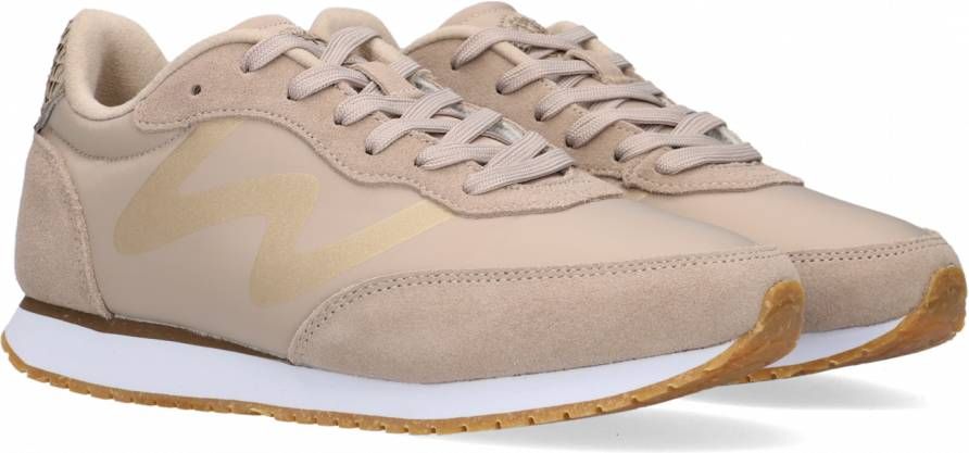 Woden Beige Lage Sneakers Olivia Metallic