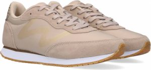 Woden Olivia Metallic Lage sneakers Leren Sneaker Dames Beige