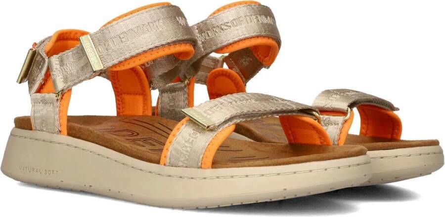 Woden Line Lite Sandalen beige Textiel Dames