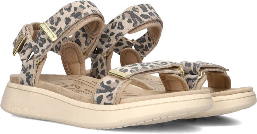 Woden Luipaard Suède Sandalen Multicolor Dames