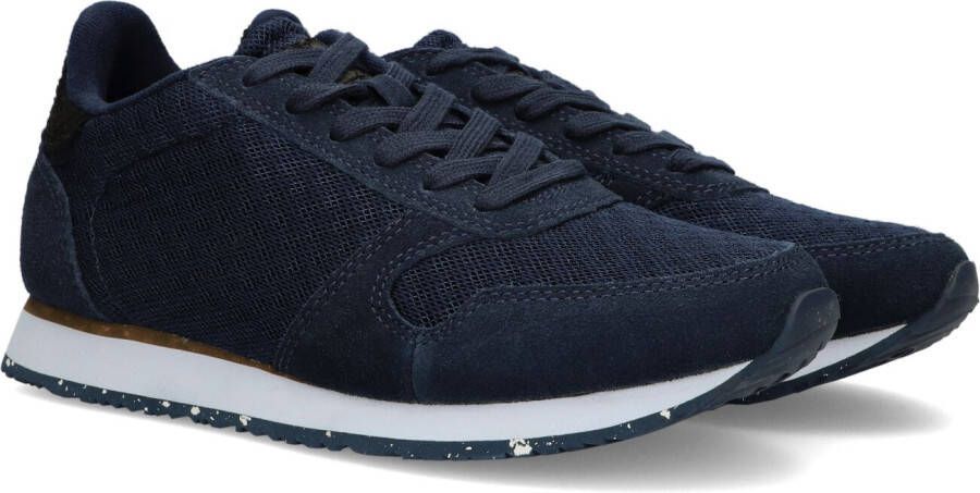 Woden Blauwe Lage Sneakers Ydun Suede Mesh Ii