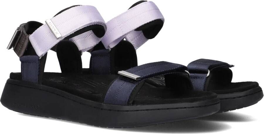 Woden Comfortabele Line Sandalen Blue Dames