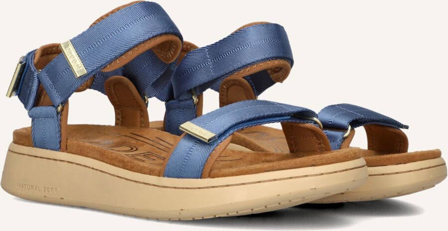 WODEN Blauwe Sandalen Line