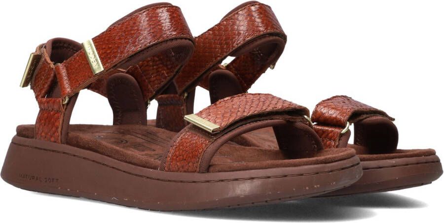 Woden Line Fish Sandalen Dames Bruin