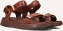 Woden Line Fish Sandalen Dames Bruin - Thumbnail 1