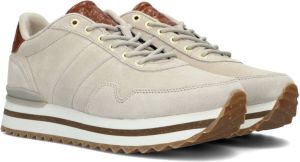 Woden Nora III Suede Plateau Grey Feather Beige Dames