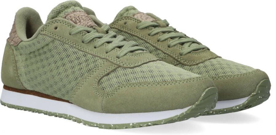 Woden Groene Lage Sneakers Ydun Suede Mesh Ii