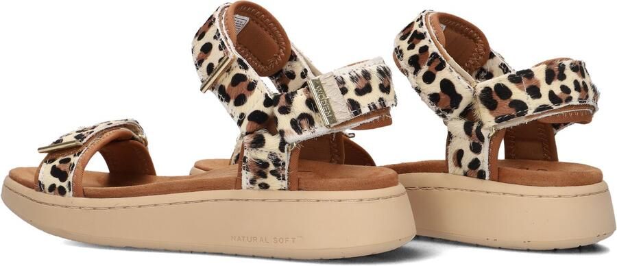 Woden Dames Platte sandalen Line Beige Ponyhair Plateauzool - Foto 4