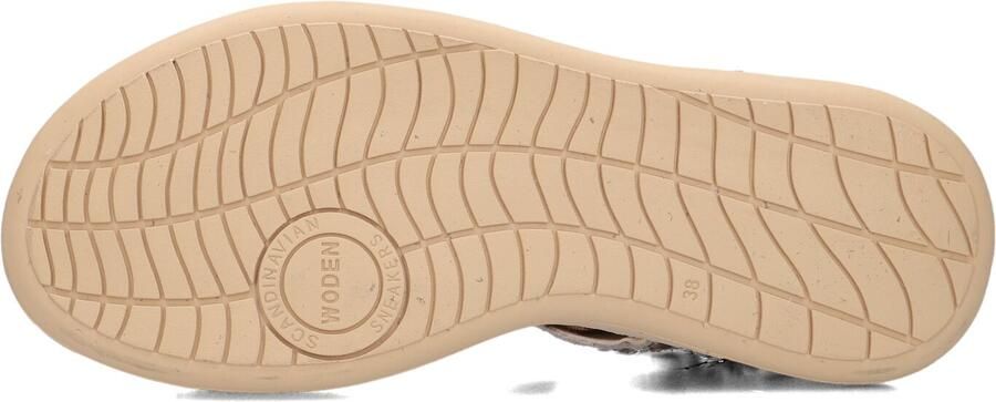 Woden Dames Platte sandalen Line Beige Ponyhair Plateauzool - Foto 5