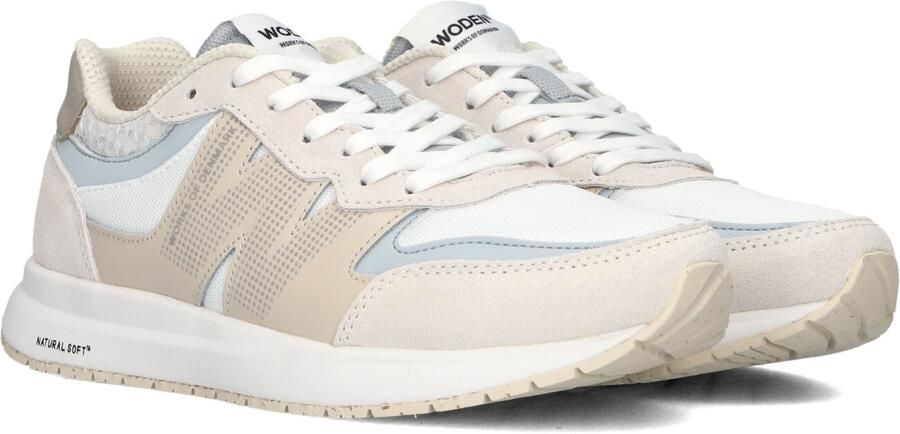 Woden Beige Suède Lage Sneakers met Reflecterende Details - Foto 2
