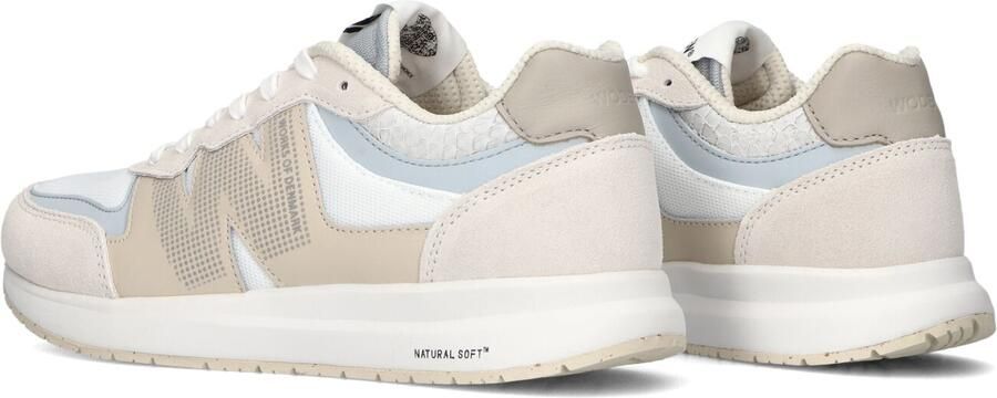 Woden Beige Suède Lage Sneakers met Reflecterende Details - Foto 3