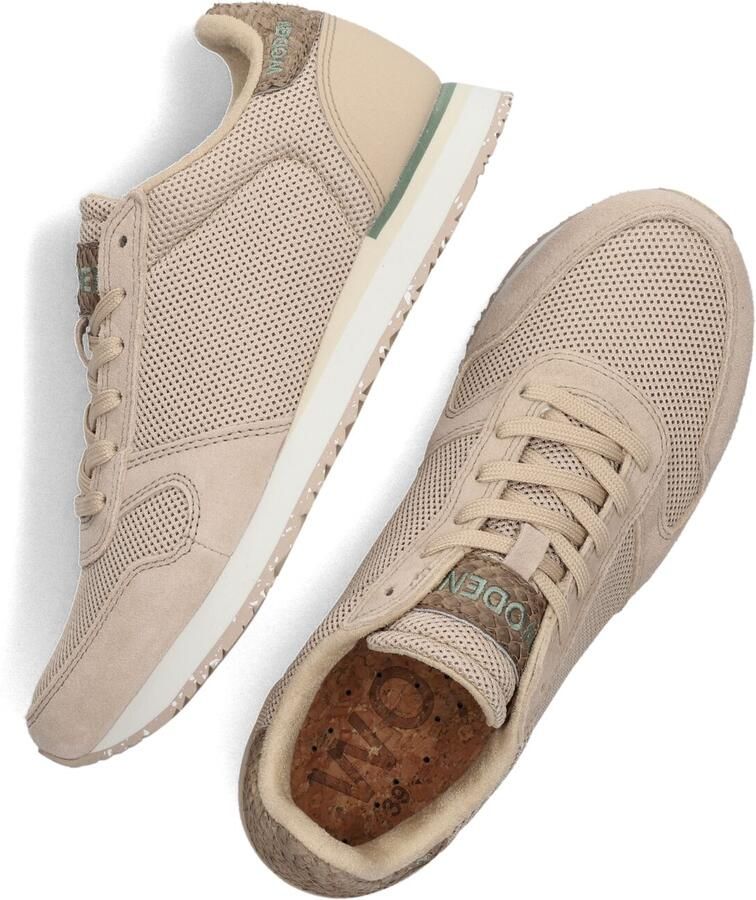 WODEN Lage Sneakers Dames Ydun Icon Textiel Beige - Foto 4