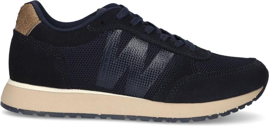 Woden Ydun Icon II leren sneakers donkerblauw