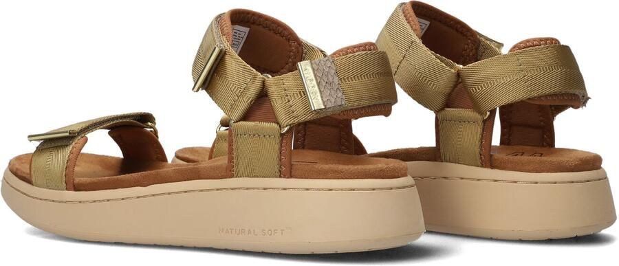 Woden Dames Platte sandalen Line Camel Textiel Plateauzool - Foto 4