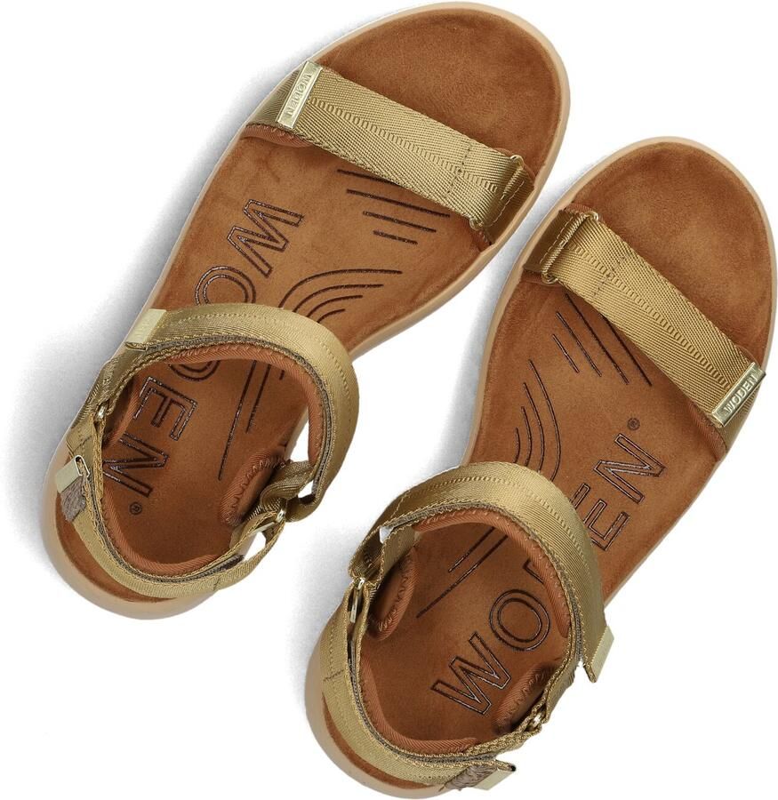 Woden Dames Platte sandalen Line Camel Textiel Plateauzool - Foto 2