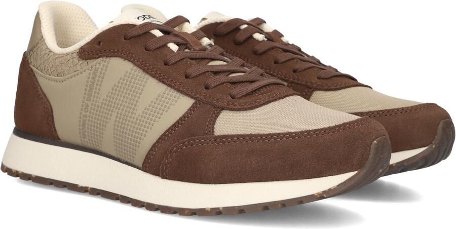 Woden Ronja leren sneakers bruin