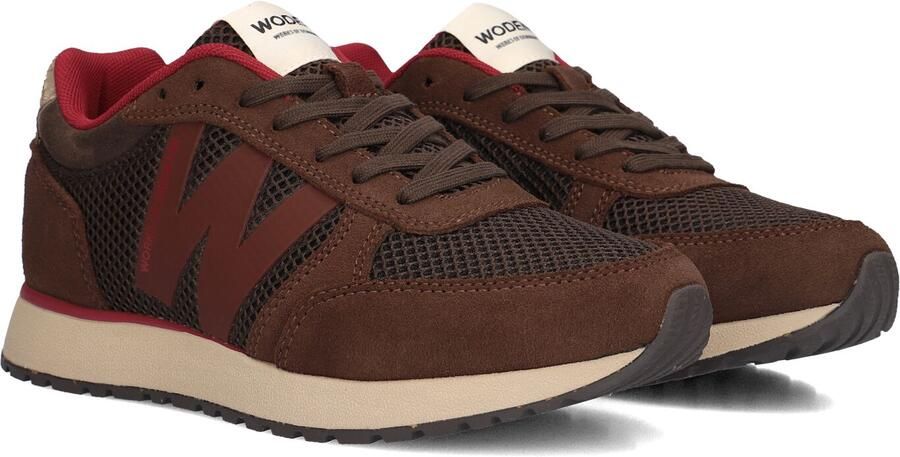 Woden Ronja Icon suède leren sneakers bruin