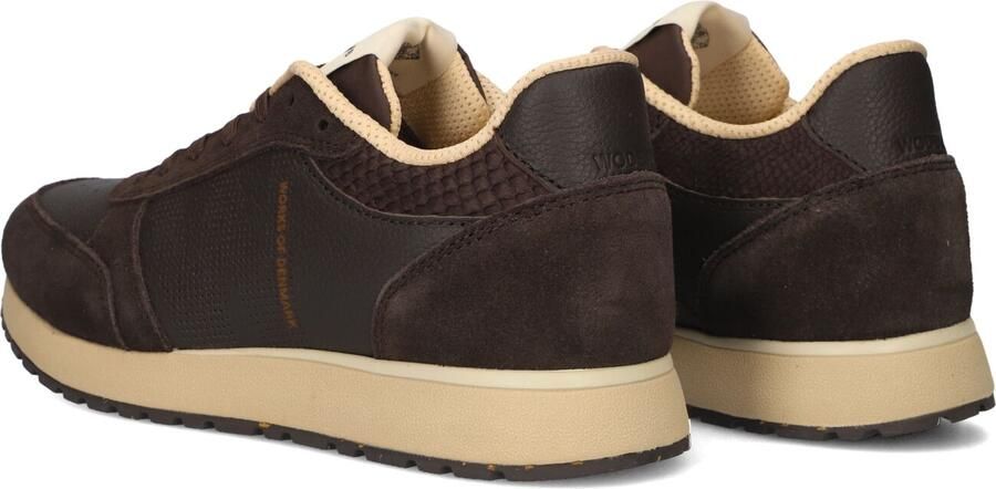 Woden Ronja Mix Sneakers Dames Leren Sneaker Bruin - Foto 5