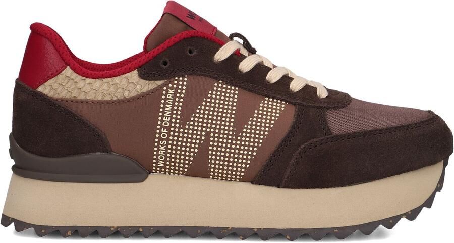 WODEN Sneakers laag ' Ronja' chocoladebruin gemengde kleuren