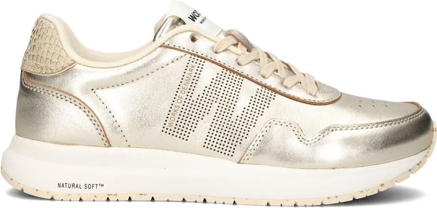 Woden Nora Natural Soft Sneakers goud Leer Dames