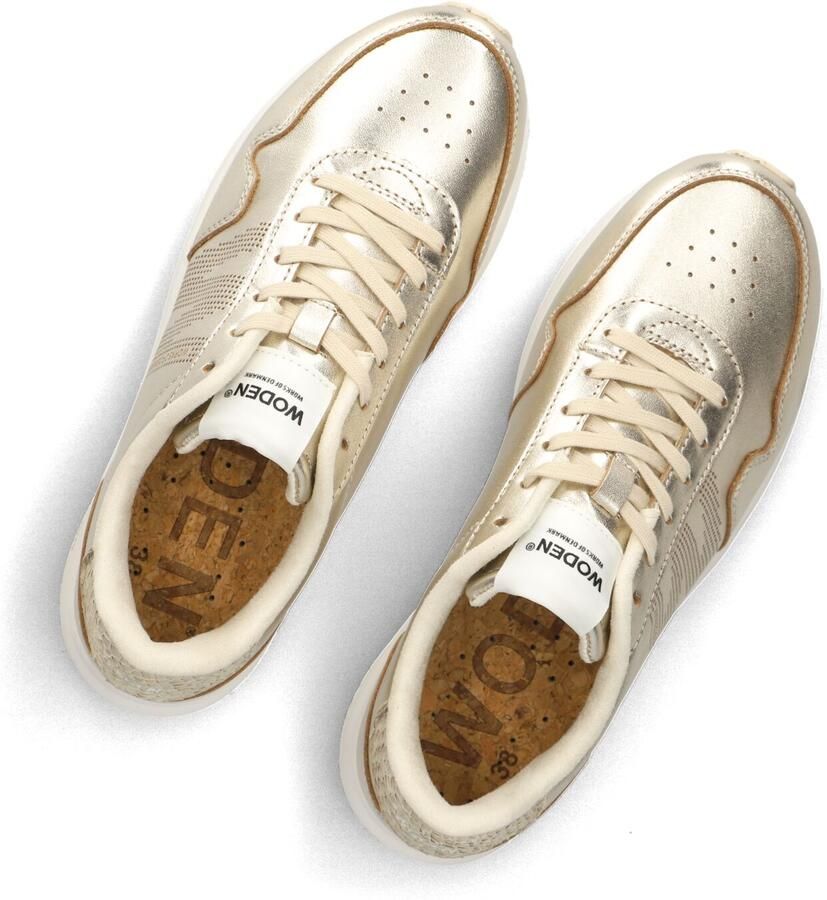 Woden Nora Natural Soft Sneakers goud Leer Dames - Foto 3