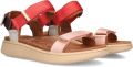 Woden Dames Platte sandalen Line Multi Textiel Plateauzool - Multicolor