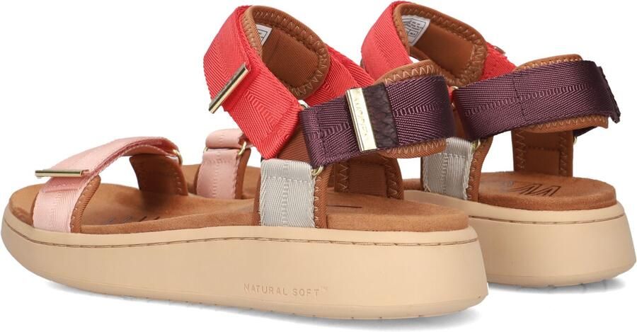 Woden Dames Platte sandalen Line Multi Textiel Plateauzool - Foto 5