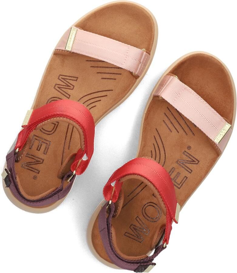 Woden Dames Platte sandalen Line Multi Textiel Plateauzool - Foto 2
