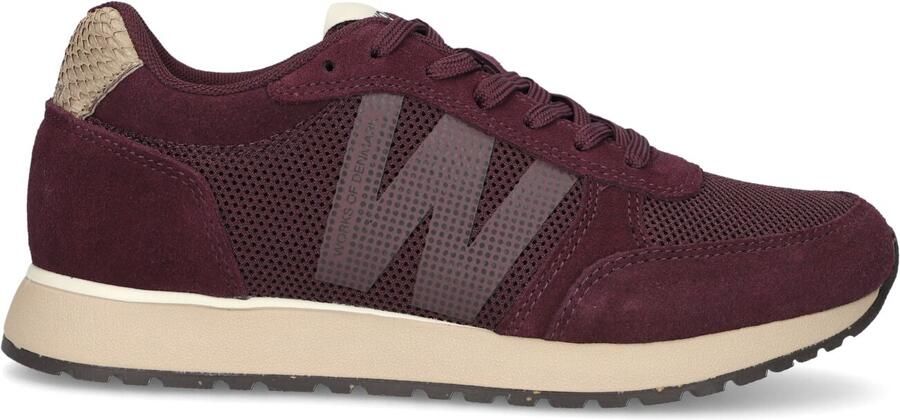 Woden Ydun Icon II leren sneakers aubergine