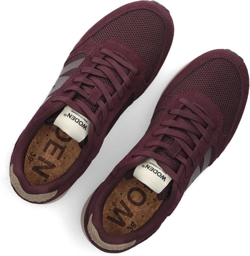 Woden Ydun Icon II leren sneakers aubergine - Foto 4
