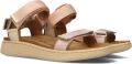 Woden Dames Platte sandalen Line Roze Textiel Plateauzool - Roze
