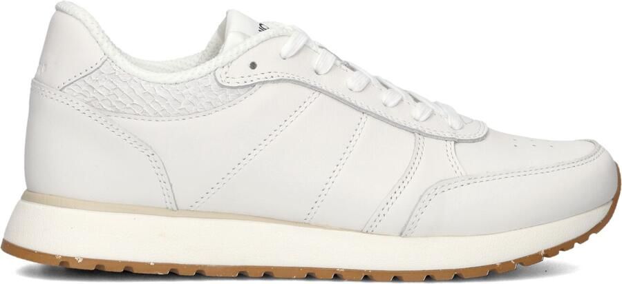 Woden Neutrale Leren Sneaker Fusion White Dames