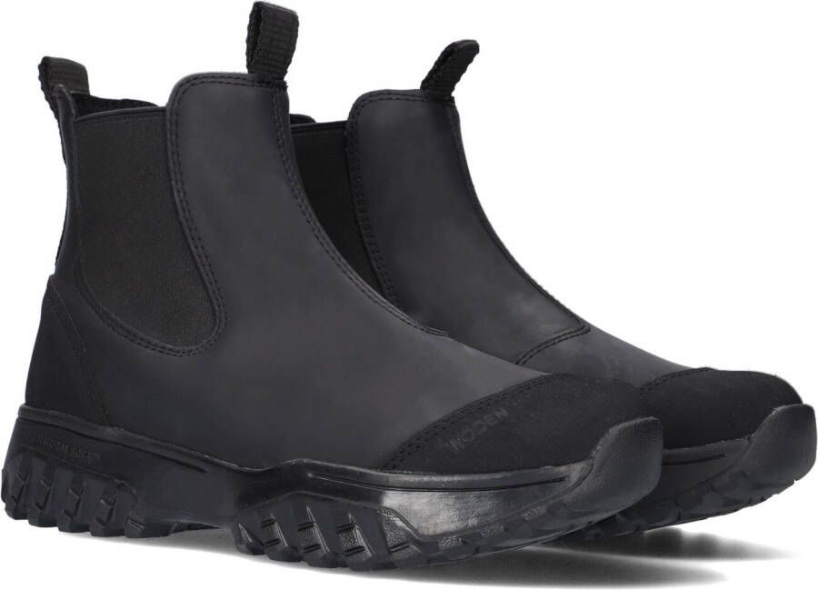 Woden Magda Track Waterproof Chelsea boots Enkellaarsjes Dames Zwart