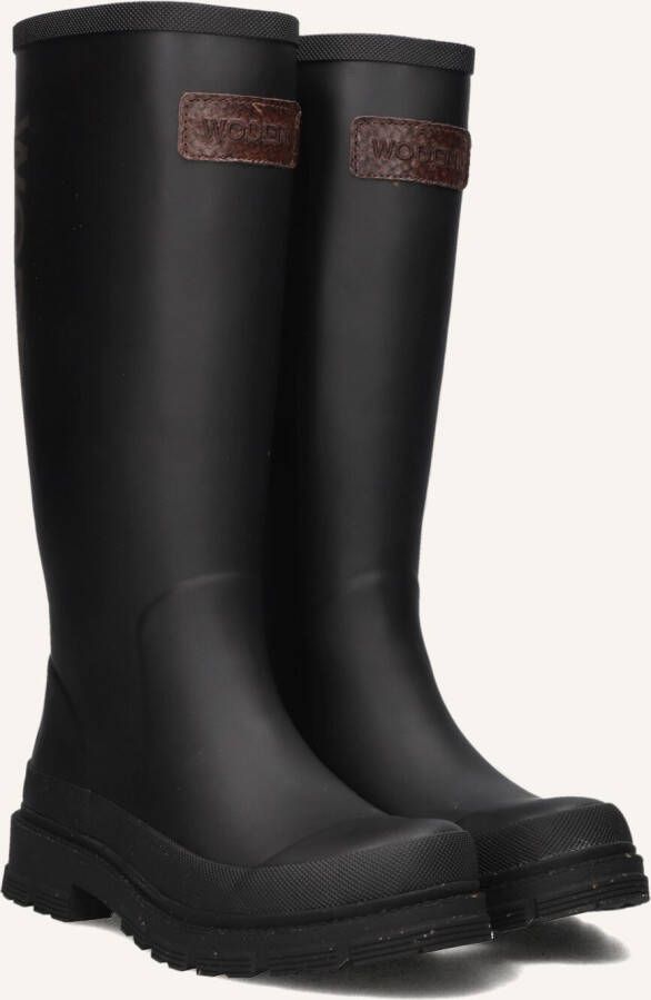 Woden Waterdichte regenlaarzen stijlvol ontwerp Black Dames