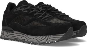 Woden Sophie Salmon Marble Lage sneakers Dames Zwart
