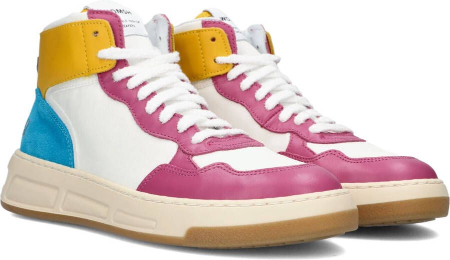 Womsh Hoge Top Sneakers met Unieke Details Multicolor Dames