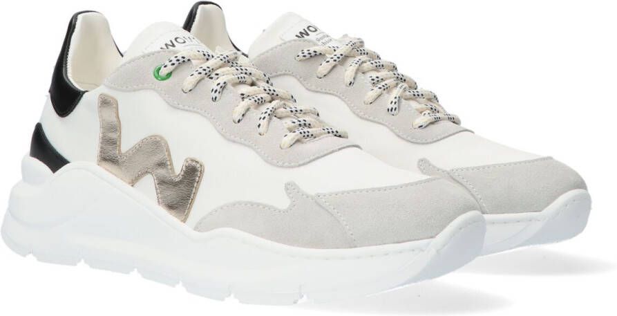 Womsh Dames Sneakers Wave White Platin Wit - Schoenen.nl