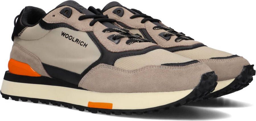 Woolrich Tex Fabric Lage sneakers Leren Sneaker Heren Taupe